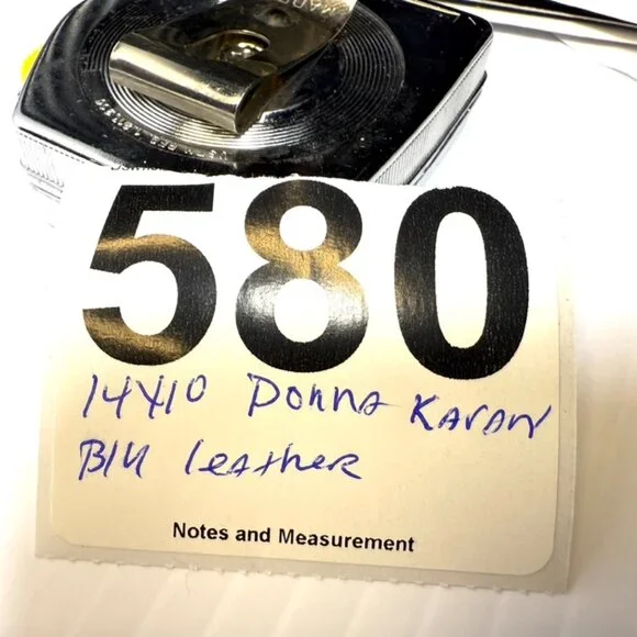 Donna Karan Black Leather Tote w Dust Bag - Picture 13 of 13